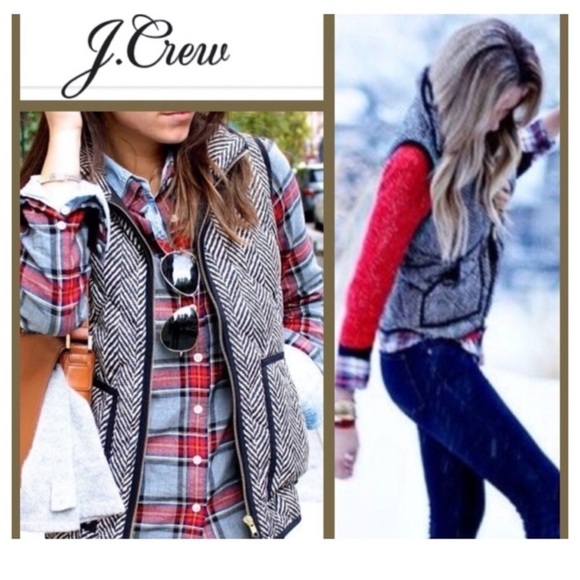 J.Crew Herringbone Down Vest V. - Picture 8 of 9